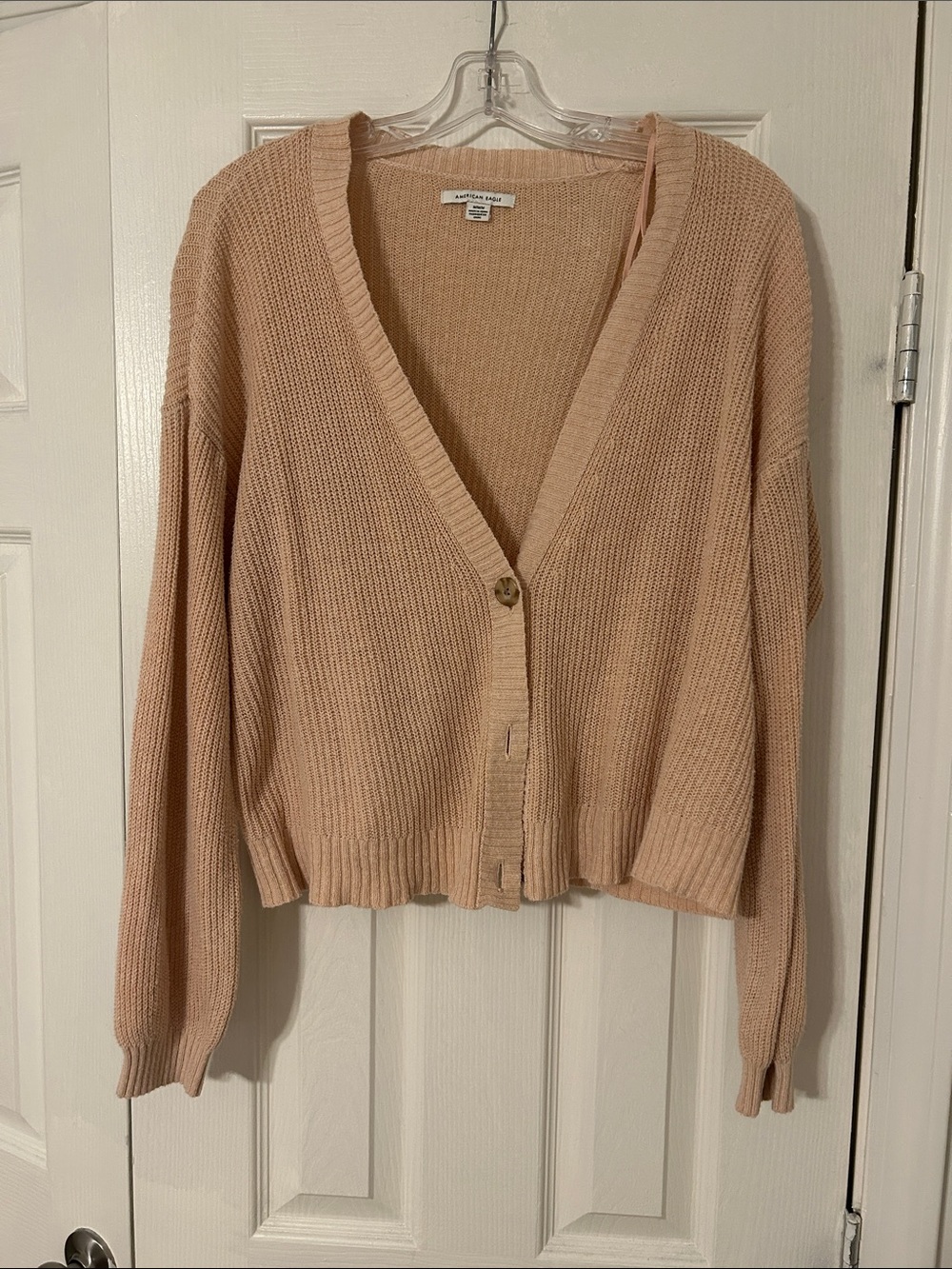 AE Blush Knit V-Neck Cardigan